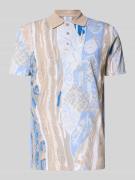 CARLO COLUCCI Regular Fit Poloshirt mit kurzer Knopfleiste in Hellblau...
