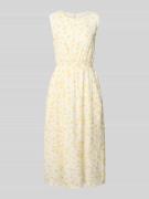 MSCH Copenhagen Midikleid mit Strukturmuster Modell 'Falisha' in GELB,...
