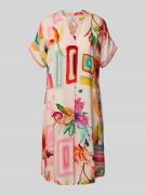 Emily Van den Bergh Knielanges Kleid mit Tunikakragen in Rose, Größe 4...