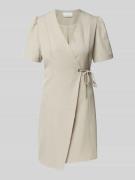 Neo Noir Minikleid mit Schnürverschluss in Beige, Größe 34