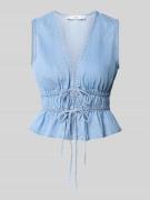 Mango Jeanstop mit Schnürverschluss Modell 'SIROS' in Jeansblau, Größe...