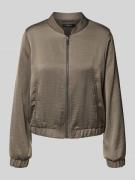 comma Blazer mit Reißverschluss in Oliv, Größe 38