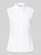 BOSS Slim Fit Blusentop mit Umlegekragen Modell 'Bashiva' in Weiss, Gr...
