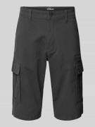 s.Oliver BLACK LABEL Relaxed Fit Cargo-Bermudas aus Baumwoll-Elasthan-...