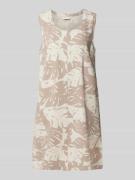 FREE/QUENT Minikleid aus Viskose-Leinen-Mix Modell 'LAVISCO' in Taupe,...