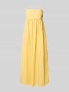 Pieces A-Linie Freizeitkleid aus Baumwoll-Mix Modell 'FELINE' in GELB,...