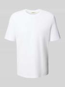 Jack & Jones T-Shirt mit geripptem Rundhalsausschnitt in Weiss, Größe ...