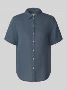 Marc O'Polo Regular Fit Bluse aus reinem Leinen in Marine, Größe 34