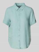 Marc O'Polo Regular Fit Bluse aus reinem Leinen in Mint, Größe 36