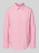 Gina Tricot Relaxed Fit Bluse aus Leinen-Baumwoll-Mix in Rosa, Größe L