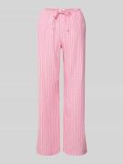 Gina Tricot Loose Fit Stoffhose aus Leinen-Baumwoll-Mix in Pink, Größe...