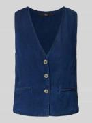 Mango Weste mit Leistentaschen Modell 'CRETA' in Jeansblau, Größe M