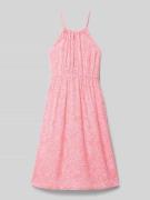 s.Oliver RED LABEL Midi-Trägerkleid aus crinkled Viskose in Pink, Größ...