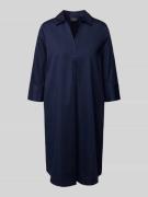 s.Oliver BLACK LABEL A-Linie Tunikakleid aus Baumwoll-Mix in Marine, G...