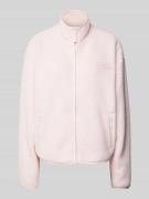 Review Fleecejacke mit Label-Patch in Rose, Größe L