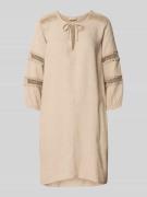 FREE/QUENT Knielanges Leinenkleid aus Leinen-Viskose-Mix Modell 'Lalun...