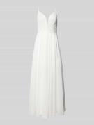 Hey Kyla Abendkleid mit Paillettenbesatz in Weiss, Größe 30