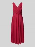 Christian Berg Cocktail Cocktailkleid mit V-Ausschnitt in Kirsche, Grö...