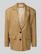 Stella Nova Relaxed Fit Blazer mit Pattentaschen in Hellbraun, Größe 3...