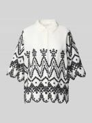Copenhagen Muse Bluse mit Stitchings und verdeckter Knopfleiste in Off...
