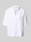 ETERNA Loose Fit Blusenshirt aus Baumwoll-Leinen-Mix in Weiss, Größe 3...