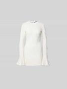 ROTATE Minikleid mit Rundhalsausschnitt in Weiss, Größe 42