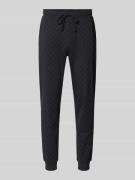 JOOP! Collection Sweatpants mit elastischem Bund und Kordelzug in BLAC...