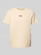 Levi's® T-Shirt mit Label-Stitching in Beige, Größe L