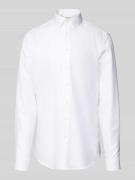 Jake*s Slim Fit Businesshemd mit extra langem Arm in Weiss, Größe 41/4...