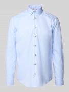 Jake*s Regular Fit Business-Hemd mit Kentkragen in Bleu, Größe 43/44