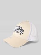 Von Dutch Trucker Cap mit Label-Stitching Modell 'SOHO' in Offwhite, G...