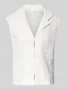 Christian Berg Woman Relaxed Fit Crochet-Weste mit Lochmuster in Offwh...