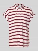 Jake*s Casual Regular Fit Bluse mit Streifenmuster in Dunkelrot, Größe...