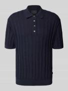 Jack & Jones Premium Poloshirt in Strick-Optik Modell 'MASON' in Dunke...