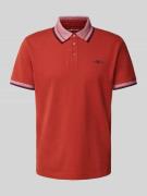 Tom Tailor Regular Fit Poloshirt aus Baumwoll-Mix in Dunkelrot, Größe ...