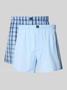 Christian Berg Men Boxershorts mit Label-Patch im 2er-Pack in Hellblau...