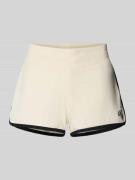 Review Shorts mit elastischem Bund in Offwhite, Größe L