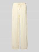 Review Wide Leg Stoffhose mit Tunnelzug in Offwhite, Größe L