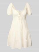 Review Minikleid im Stufen-Look in Offwhite, Größe L