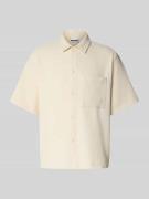 REVIEW Freizeithemd mit Knopfleiste in Ecru, Größe XL