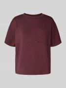 MSCH Copenhagen T-Shirt mit Brusttasche Modell 'Harissa Ima' in Bordea...