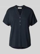 Marc O'Polo Comfort Fit T-Shirt mit V-Ausschnitt in Marine, Größe M