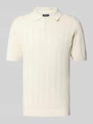 MCNEAL Regular Fit Poloshirt mit Strukturmuster in Ecru, Größe L