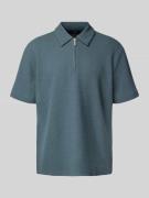 MCNEAL Poloshirt mit kurzem Reißverschluss in Petrol, Größe L