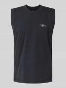 Pegador Tanktop mit Label-Stitching Modell 'Signar' in Black, Größe XS