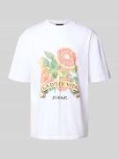 Pegador Oversized T-Shirt mit Label-Print Modell 'HULE' in Weiss, Größ...