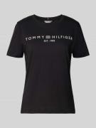 Tommy Hilfiger Regular Fit T-Shirt aus reiner Baumwolle in Black, Größ...