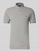 Tommy Hilfiger Regular Fit Poloshirt aus Baumwoll-Elasthan-Mix in Silb...