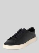BOSS Low Top Sneaker aus genarbtem Rindsleder in Black, Größe 40