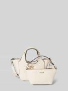 Guess 2-in-1-Handtasche mit Label-Applikation Modell 'CALISTA' in Ecru...